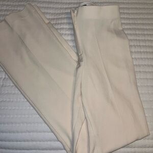 Zara Off-White Tailored Trousers
